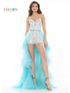 Colors Prom Formal Beaded Romper Skirt Overlay  2701 - The Dress Outlet