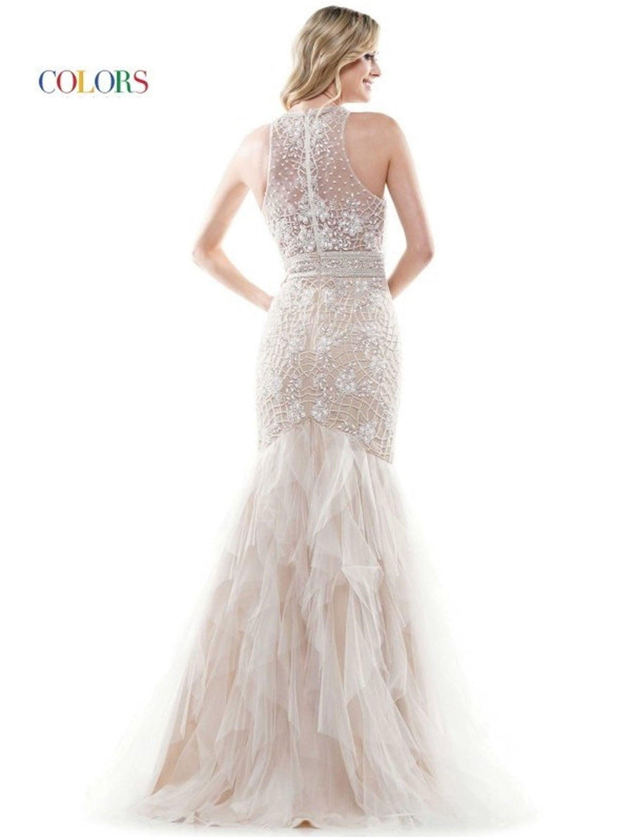 Colors Prom Long Formal Beaded Dress 2758 - The Dress Outlet