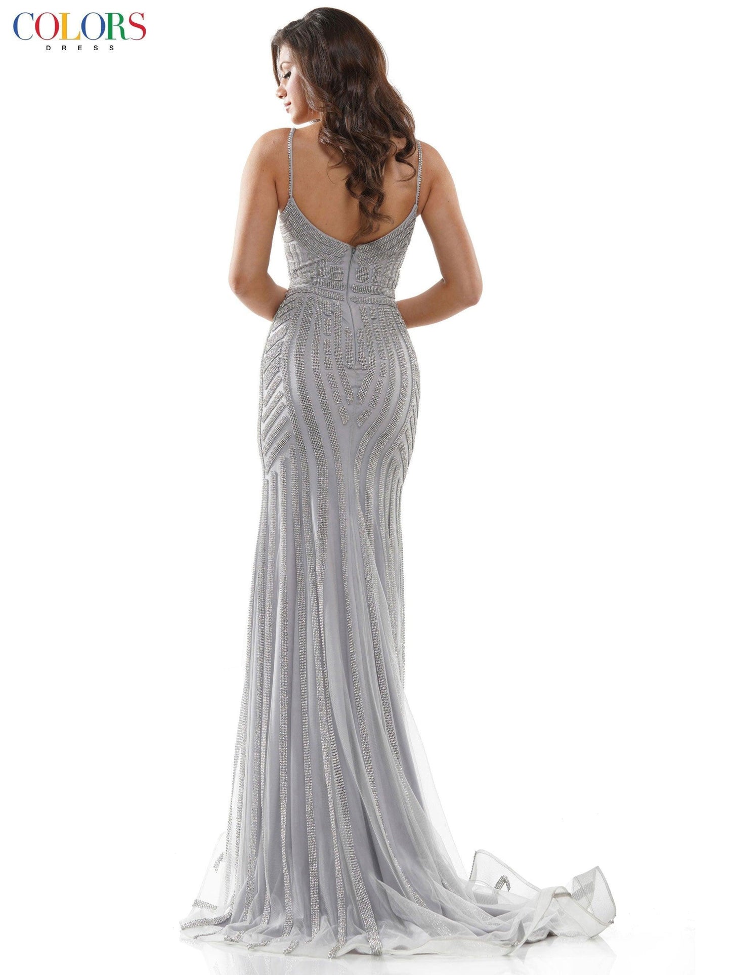 Colors Prom Long Formal Beaded Gown 664 - The Dress Outlet