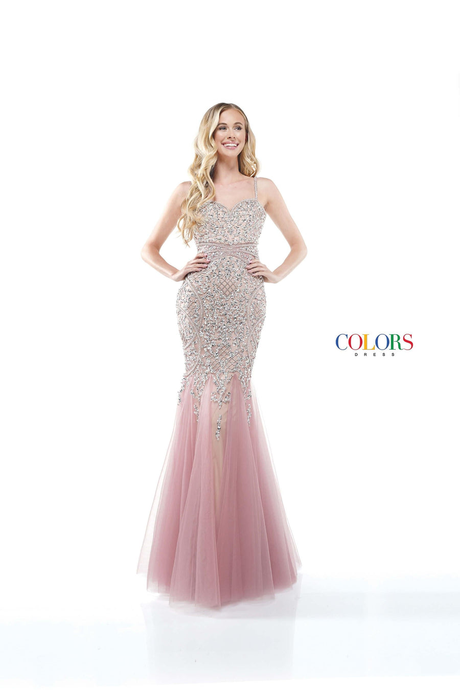 Colors Prom Long Formal Beaded Mermaid Dress 2230 - The Dress Outlet