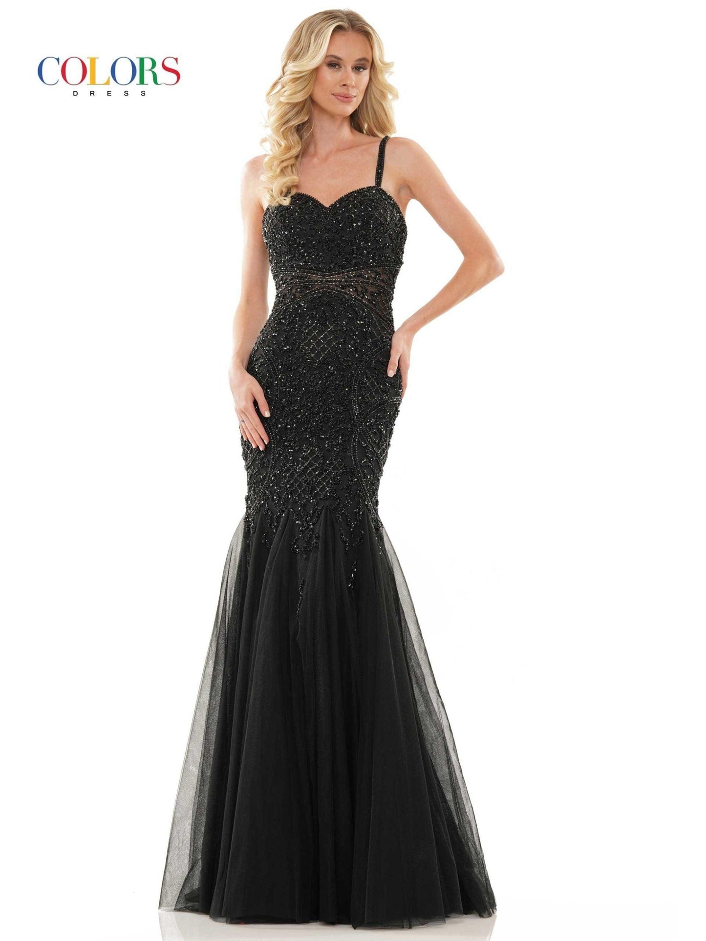 Colors Prom Long Formal Beaded Mermaid Dress 2230 - The Dress Outlet