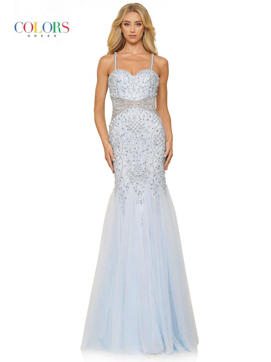 Colors Prom Long Formal Beaded Mermaid Dress 2230 - The Dress Outlet