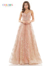 Colors Prom Long Formal Beaded Mesh Ball Gown 2288 - The Dress Outlet