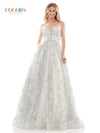 Colors Prom Long Formal Beaded Mesh Ball Gown 2288 - The Dress Outlet