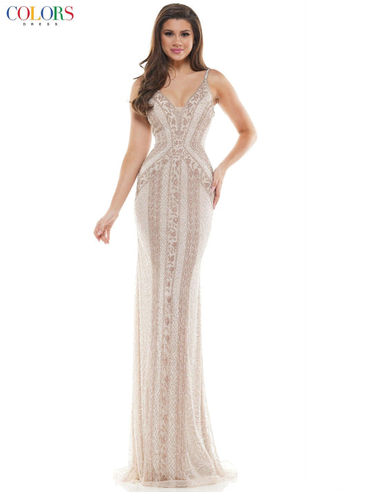 Colors Prom Long Formal Fitted Dress 108 - The Dress Outlet