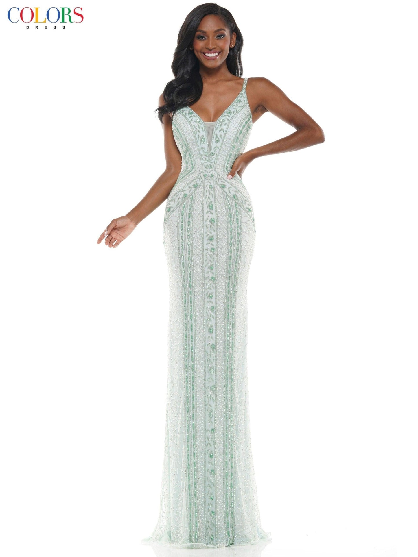 Colors Prom Long Formal Fitted Dress 108 - The Dress Outlet