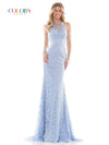 Colors Prom Long Formal Halter Dress 2698 - The Dress Outlet