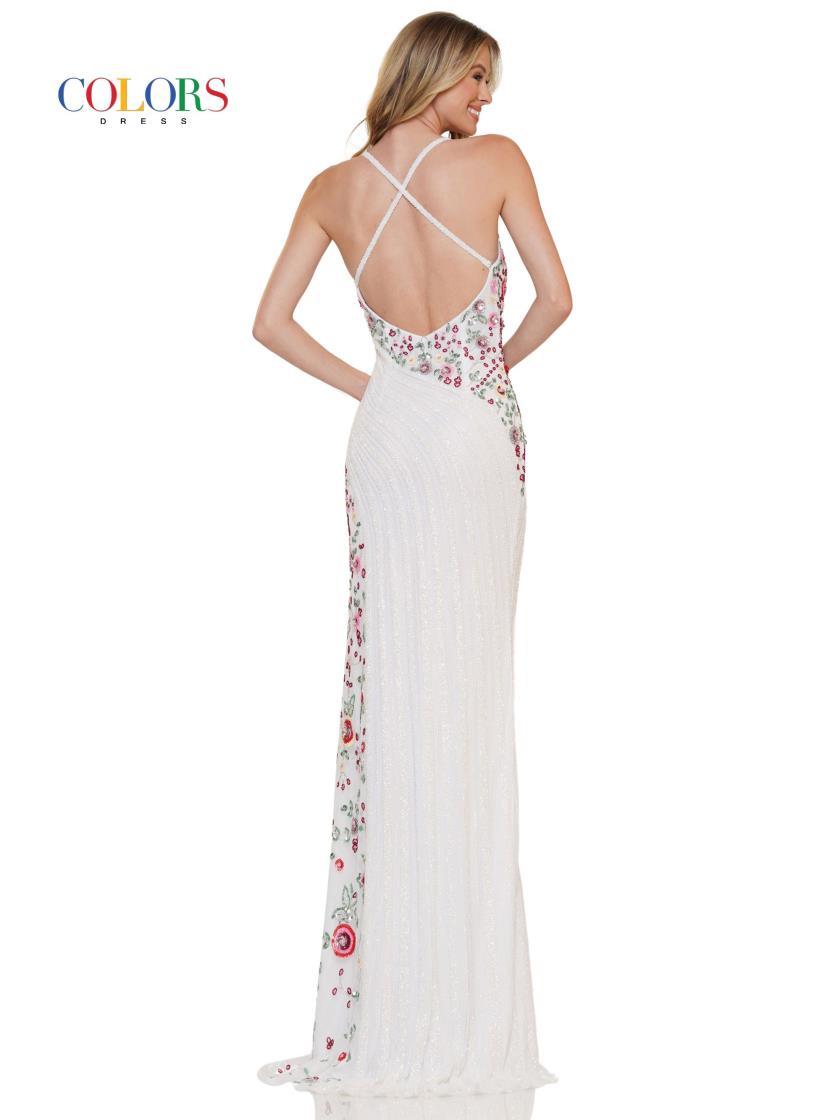 Colors Prom Long Formal Sexy Beaded Dress 123 - The Dress Outlet