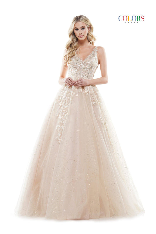 Colors Prom Long Formal Sleeveless Dress 2615 - The Dress Outlet