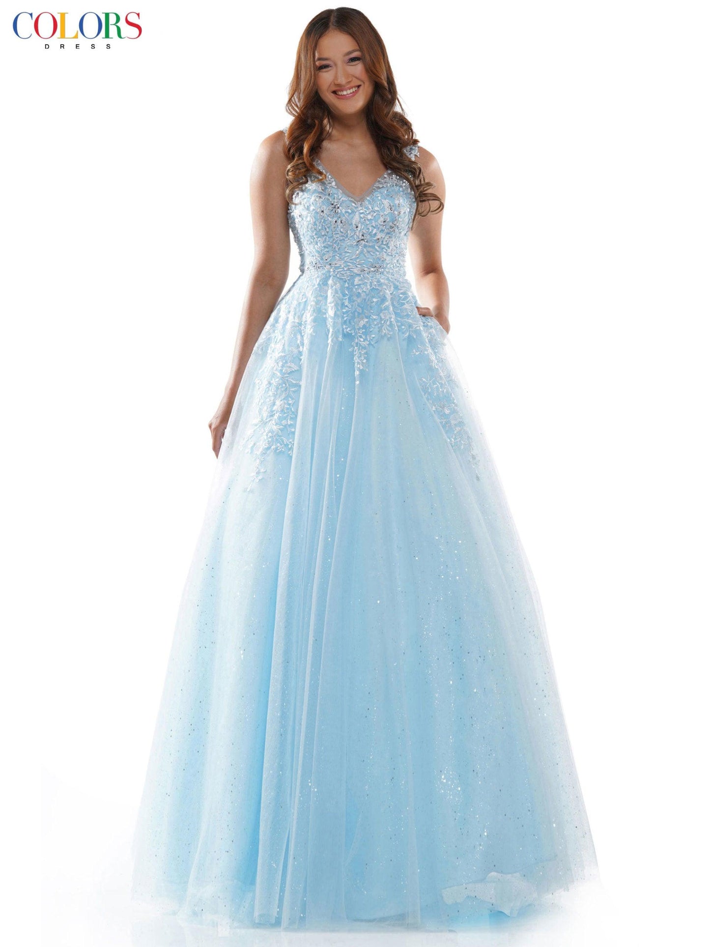 Colors Prom Long Formal Sleeveless Dress 2615 - The Dress Outlet