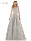 Colors Prom Long Glitter Ball Gown 2170 - The Dress Outlet