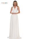 Colors Prom Long Halter Chiffon Formal Dress 2734 - The Dress Outlet