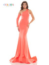 Colors Prom Long One Shoulder Fitted Dress 2690 - The Dress Outlet