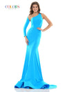 Colors Prom Long One Shoulder Fitted Dress 2690 - The Dress Outlet
