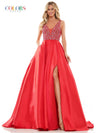 Colors Prom Long Sleeveless Dress - The Dress Outlet