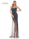 Colors Prom Long Spaghetti Strap Formal Dress 121 - The Dress Outlet