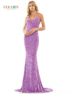 Colors Prom Long Spaghetti Strap Formal Dress 2459 - The Dress Outlet