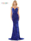 Colors Prom Long Spaghetti Strap Formal Dress 2459 - The Dress Outlet