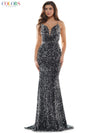 Colors Prom Long Spaghetti Strap Formal Dress 2459 - The Dress Outlet
