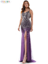 Colors Prom Long Spaghetti Strap Formal Dress 2724 - The Dress Outlet