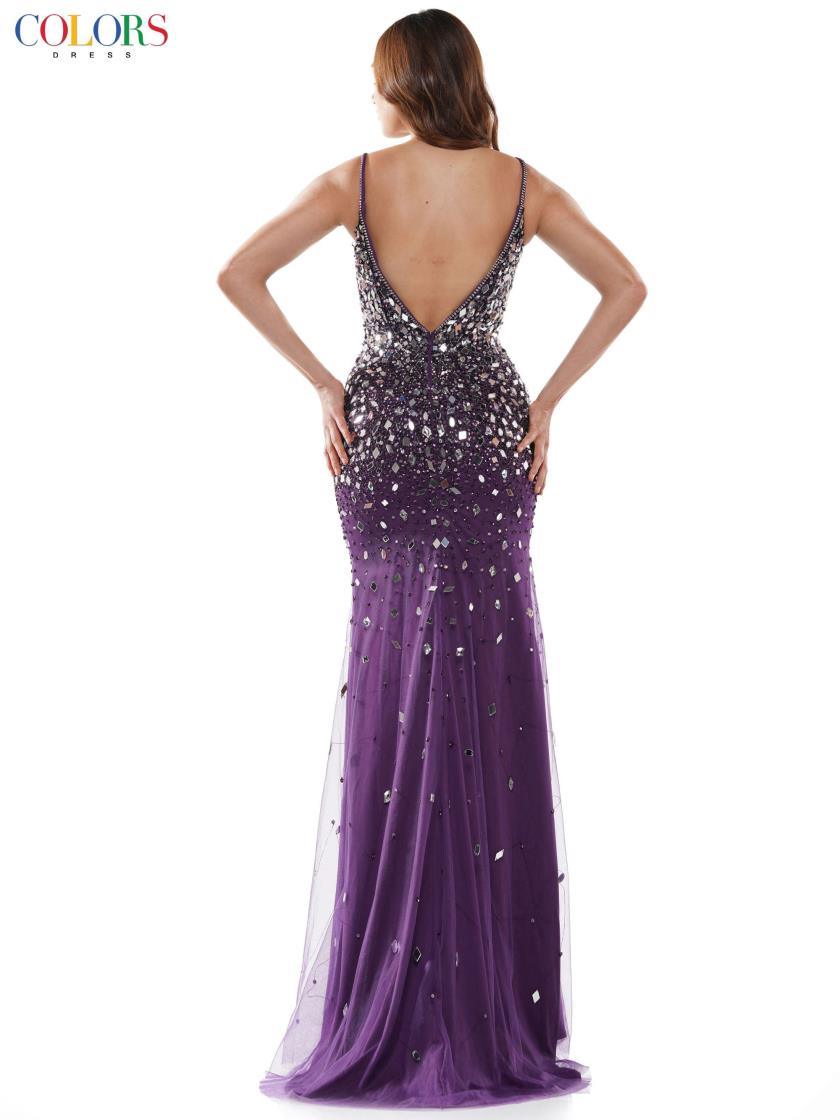 Colors Prom Long Spaghetti Strap Formal Dress 2724 - The Dress Outlet