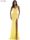 Colors Prom Long Spaghetti Strap Sexy Dress 101 - The Dress Outlet