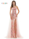 Colors Prom Long Strapless Formal Dress 1077 - The Dress Outlet