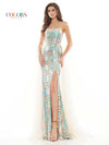 Colors Prom Long Strapless Formal Dress 1077 - The Dress Outlet