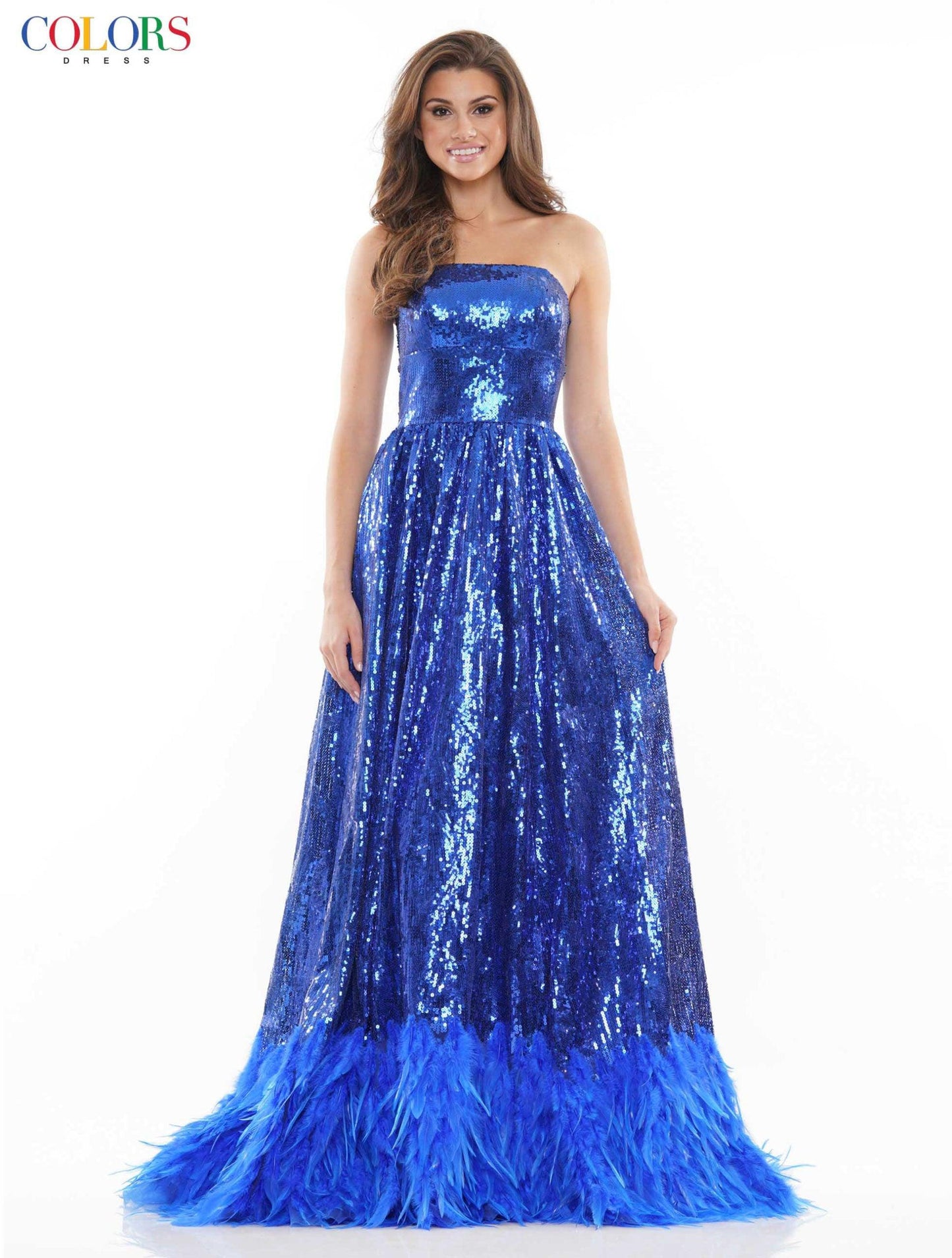 Colors Prom Long Strapless Formal Dress 2775 - The Dress Outlet