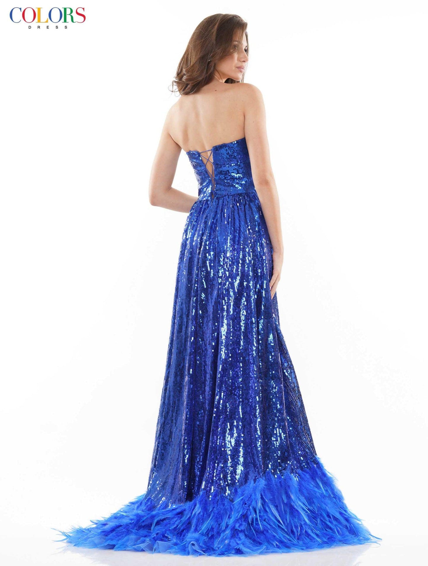 Colors Prom Long Strapless Formal Dress 2775 - The Dress Outlet