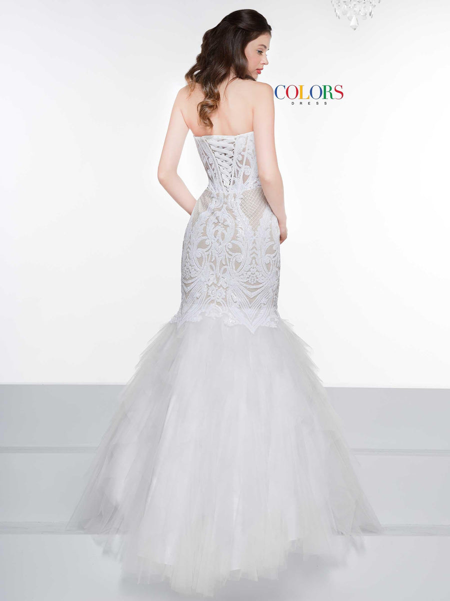 Colors Prom Long Strapless Mermaid Prom Gown 2067 - The Dress Outlet