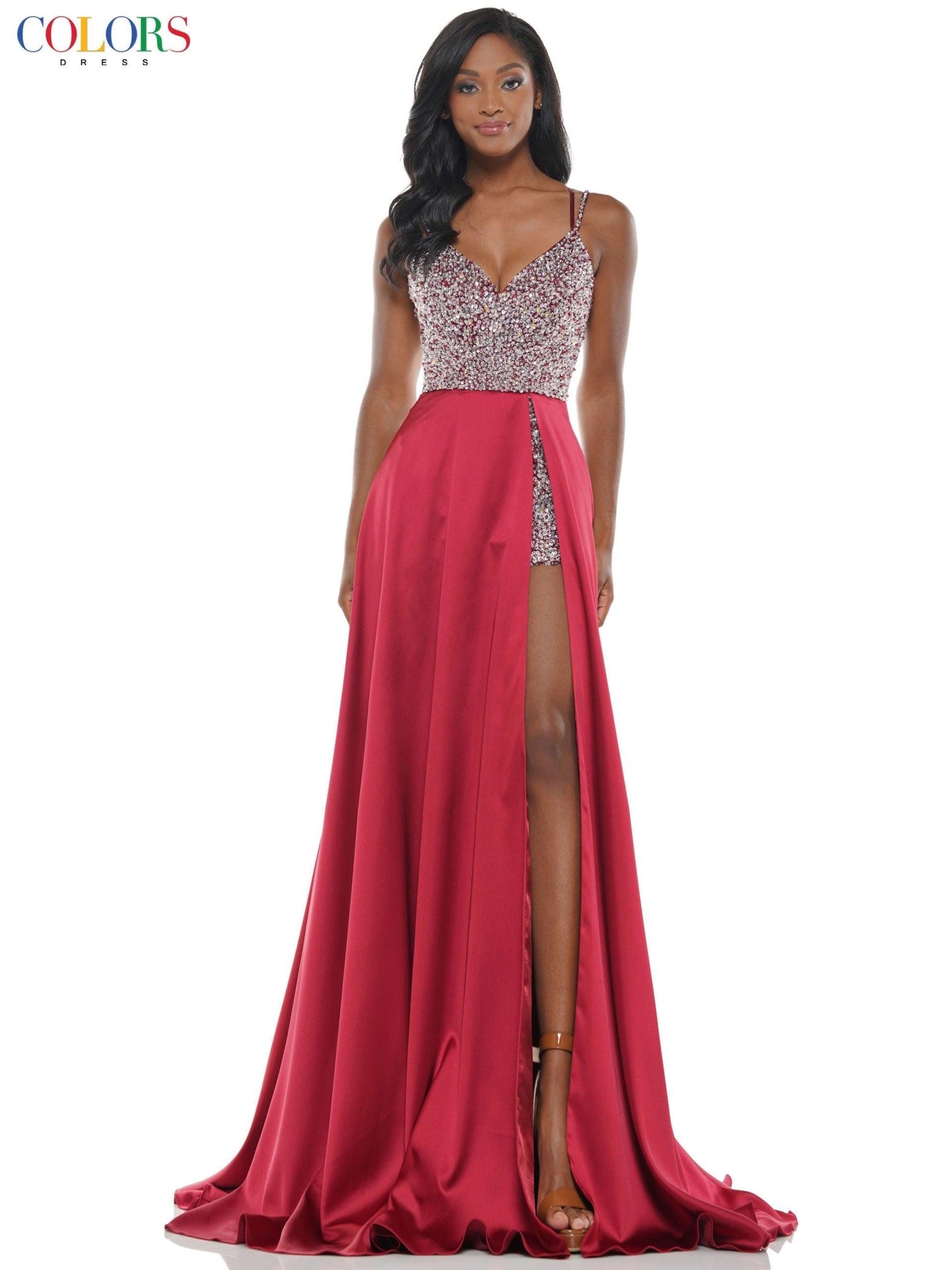 Colors Prom Short Beaded Romper Skirt Overlay 2604 - The Dress Outlet