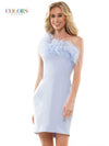 Colors Prom Short One Shoulder Cocktail Dress 2404 - The Dress Outlet