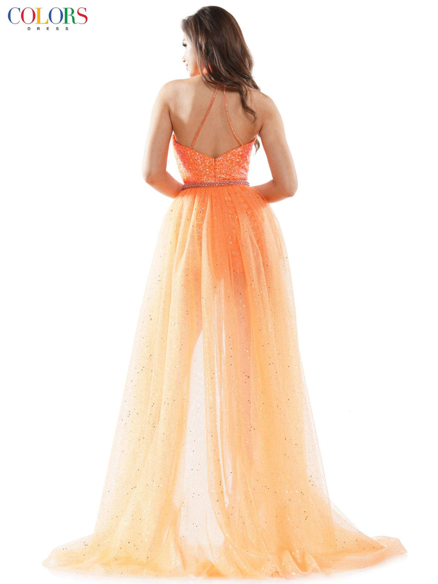 Colors Prom Short Romper Skirt Overlay 2599 - The Dress Outlet