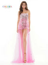Colors Prom Short Romper Tulle Skirt Overlay 2445 - The Dress Outlet