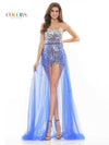 Colors Prom Short Romper Tulle Skirt Overlay 2445 - The Dress Outlet