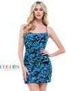 Colors Prom Spaghetti Strap Short Dress 2384 - The Dress Outlet
