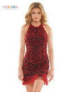 Colors Short Halter Homecoming Cocktail Dress 2801 - The Dress Outlet
