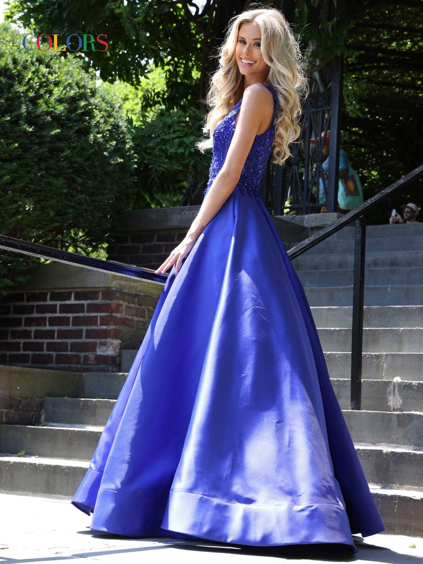 Colors Sleeveless Long Evening Dress 2914 - The Dress Outlet