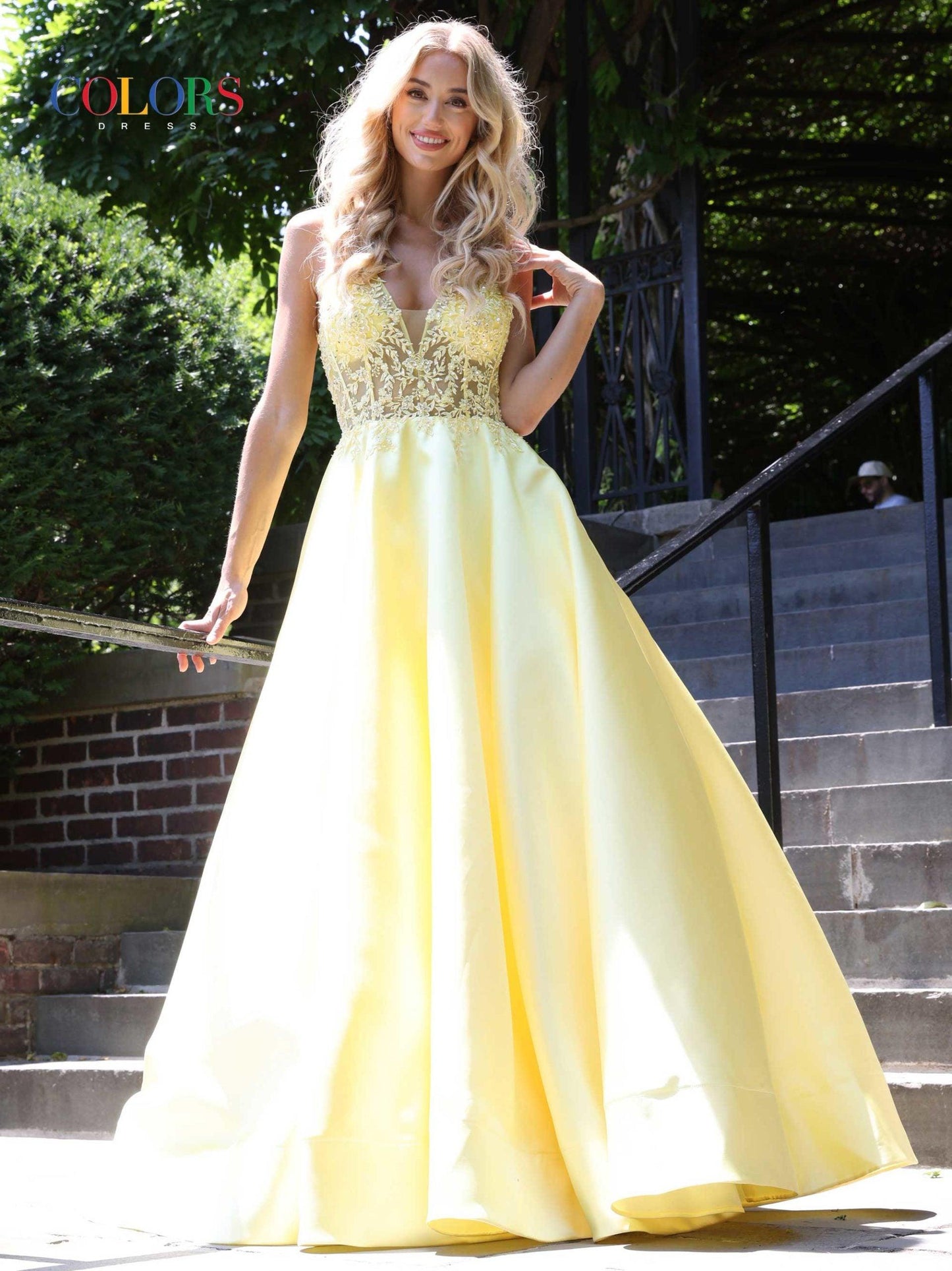 Colors Sleeveless Long Evening Dress 2914 - The Dress Outlet