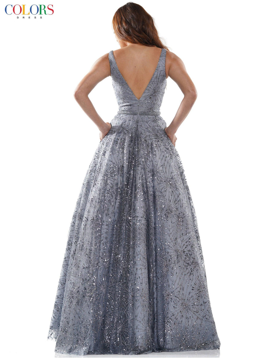 Colors Sleeveless Long Evening Dress G942 - The Dress Outlet