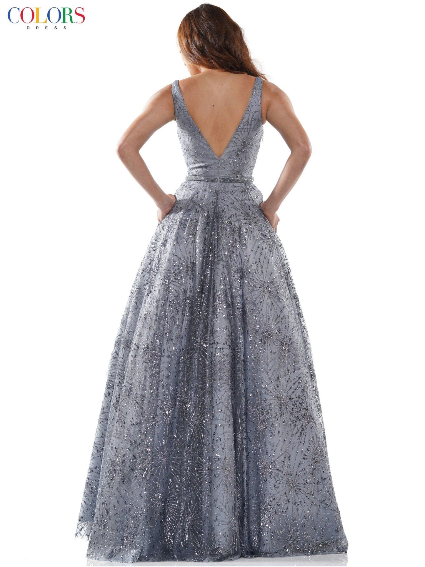 Colors Sleeveless Long Evening Dress G942 - The Dress Outlet