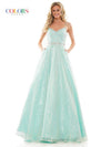 Colors Spaghetti Strap Long Prom Dress 2915 - The Dress Outlet