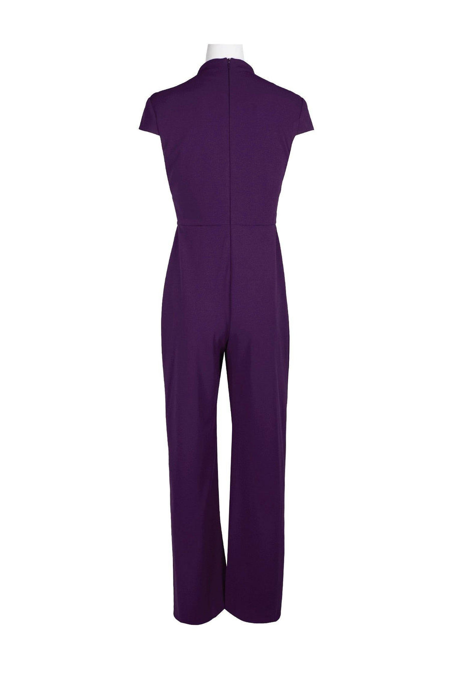 Connected Apparel Formal Short Sleeve Jumpsuit - The Dress Outlet