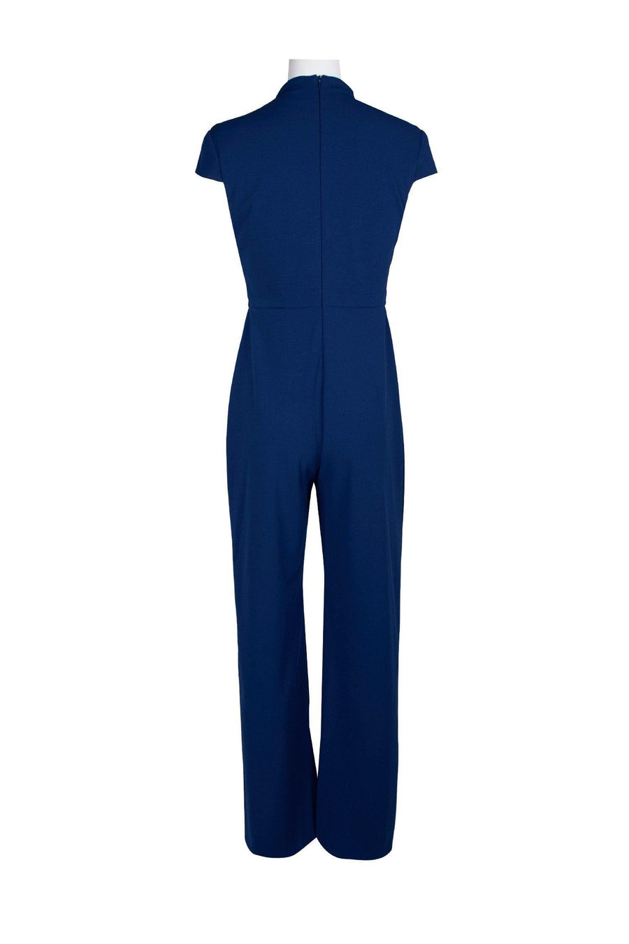 Connected Apparel Formal Short Sleeve Jumpsuit - The Dress Outlet