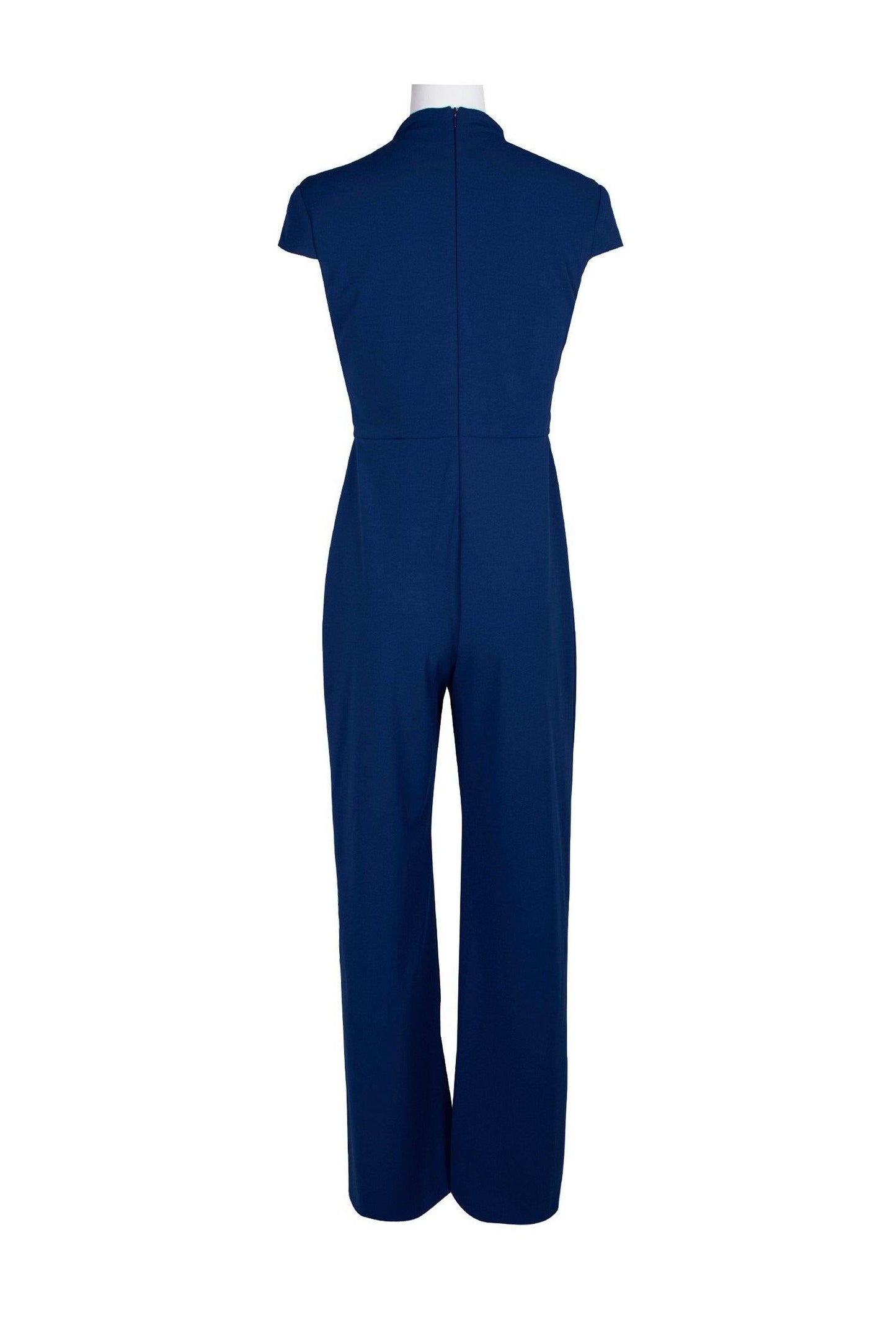 Connected Apparel Formal Short Sleeve Jumpsuit - The Dress Outlet