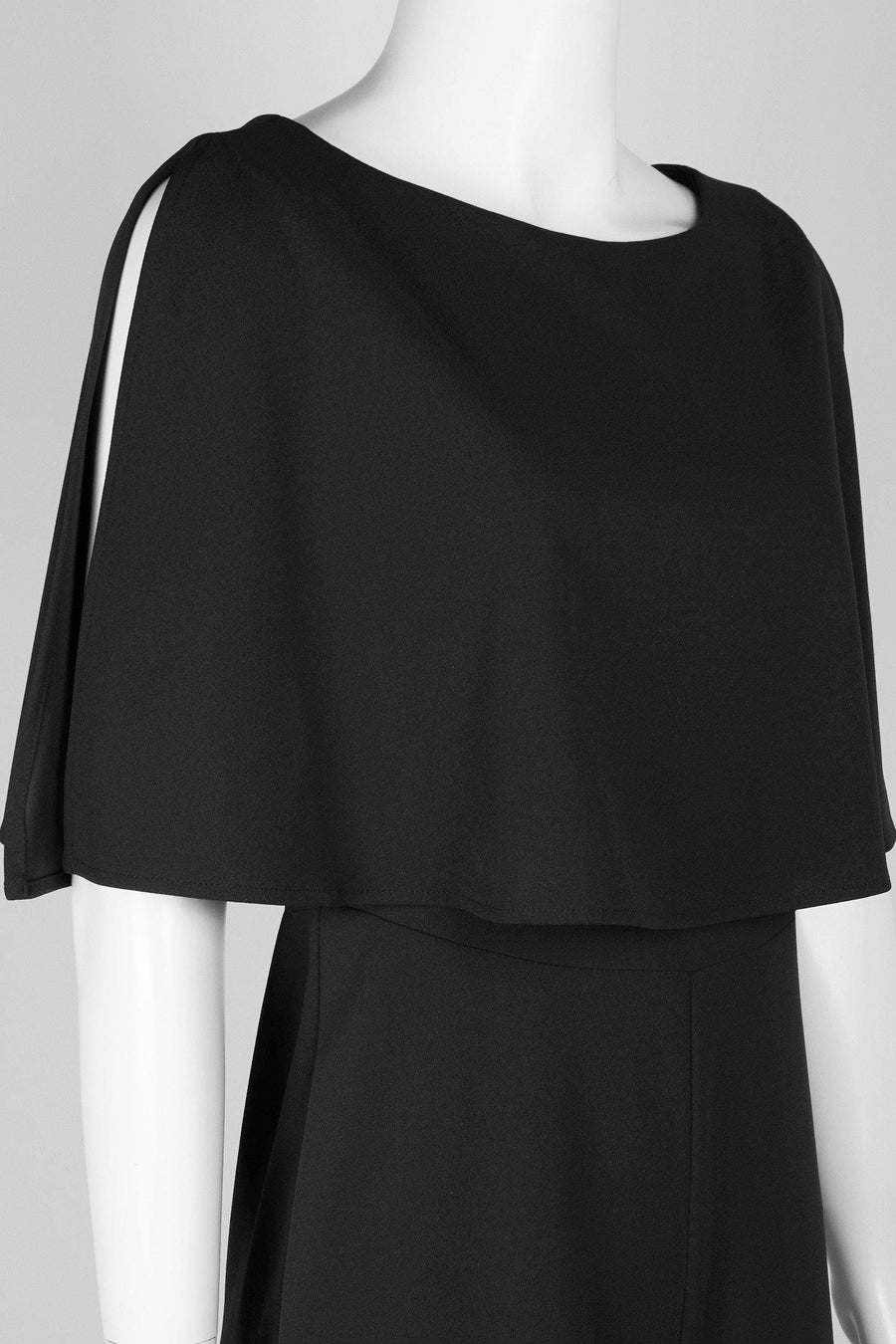 Connected Apparel Formal Sleeveless Cape Jumpsuit - The Dress Outlet