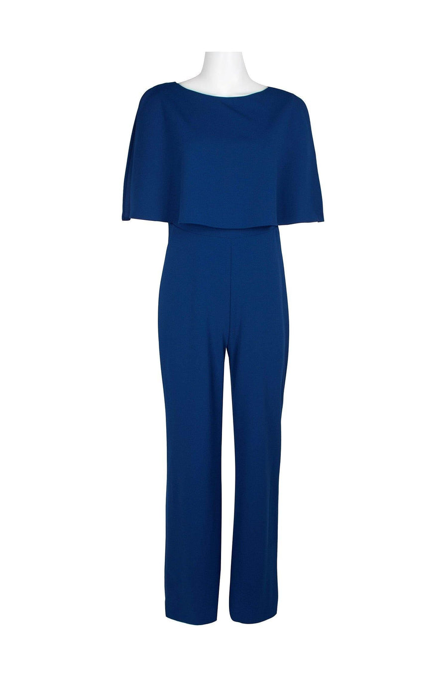 Connected Apparel Formal Sleeveless Cape Jumpsuit - The Dress Outlet