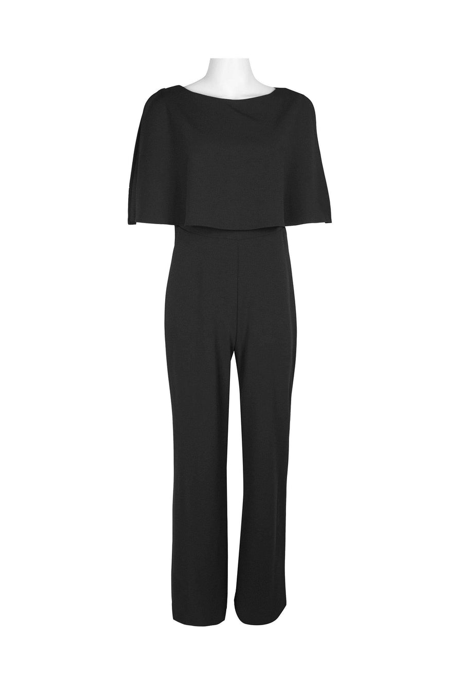 Connected Apparel Formal Sleeveless Cape Jumpsuit - The Dress Outlet