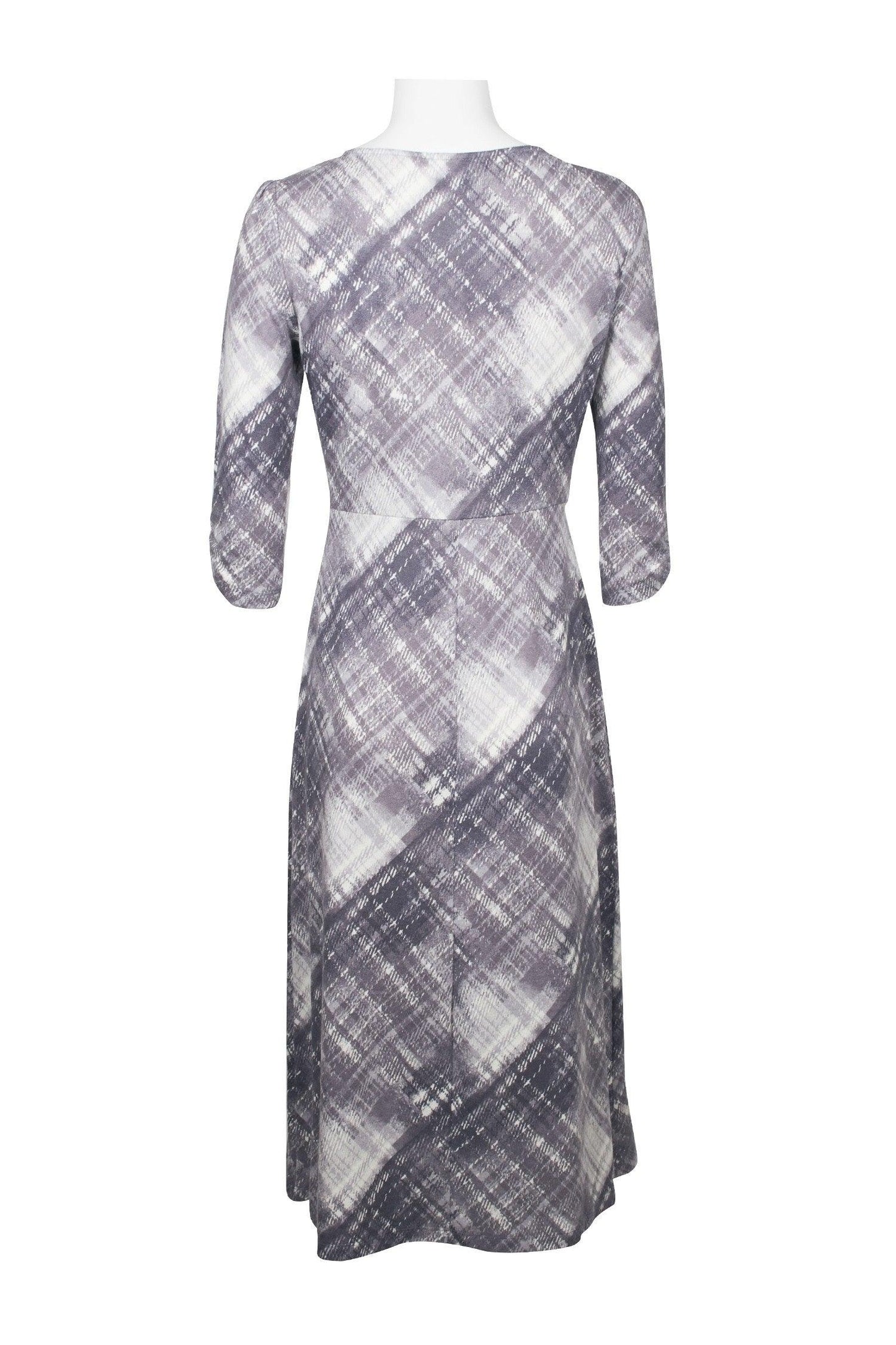 Connected Apparel Long 3/4 Sleeve Formal Dress - The Dress Outlet